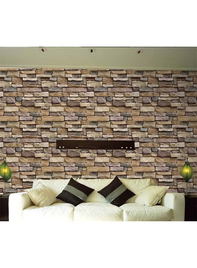 د 3 خلفية الطوب الحجر ملصقا 45 * 300 سم - Image 2