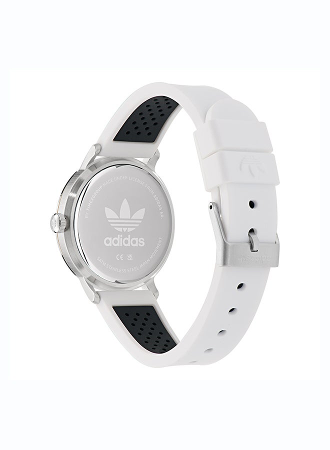Adidas Uw Code One Slv Cs Wht Dl 38Mm Qtz Wht Slcn Ss24 - Image 3