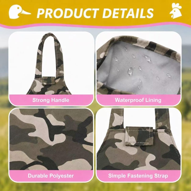 DZXZY Chicken Holder Bags Hen Sling Carry Bag Chicken Carrier with Handle Chicken Supplies Chicken Medic Bag Catching Hand Bag (CAMO) - Image 3