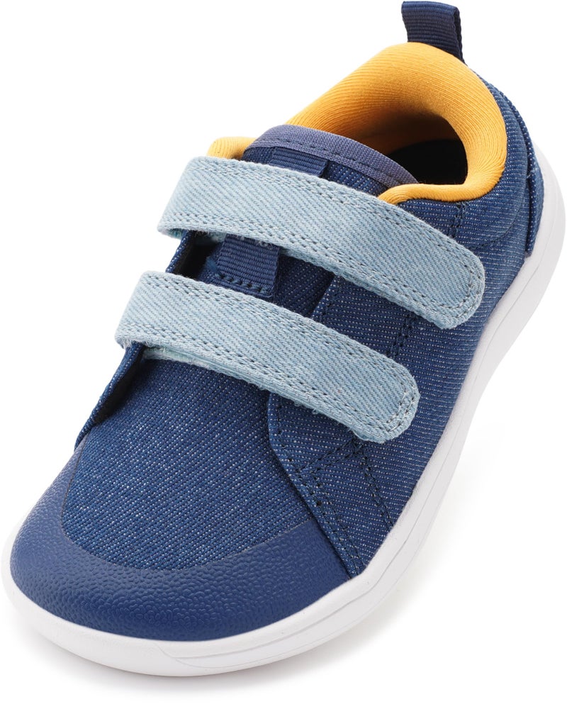 WHITIN Toddler/Boys/Girls Barefoot Shoes Kids Wide Width Minimalist Sneakers Size 8 Jump Dress Flat Zero Drop Walking Gifts Tennis Athletic Gym Navy 25 - Image 1