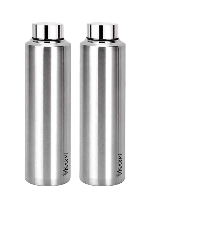 VISAXMI Stainless Steel Water Bottle 500ml 100 Leak Proof Rust Proof Fridge Water Bottle Refrigerator Water Bottle Gym Office Set of 2 - Image 1