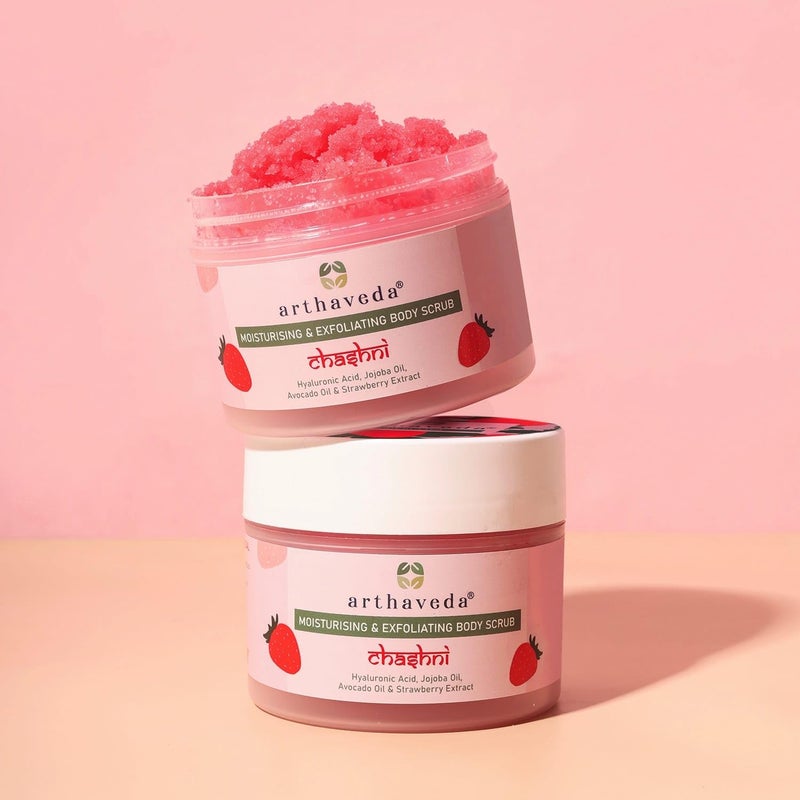 Arthaveda Moisturizing Exfoliating Body Scrub Chasani with Sugar Jojoba Oil Olive Oil for Exfoliation Removal of Dead Skin Cells For Soft Smooth Skin 200 g - Image 5