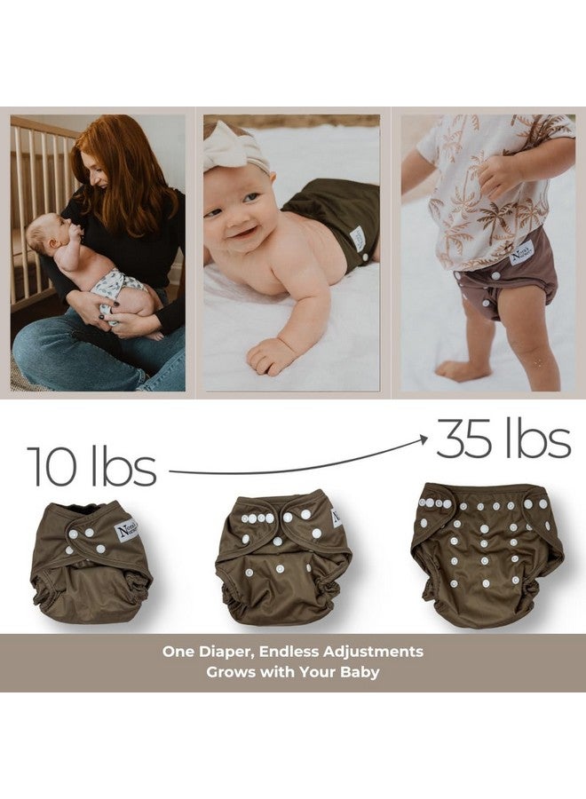 Nora's Nursery Cloth Diaper Cover, Reusable Cover with Snap Closure, Shell for Prefold, Flat, or Fitted Inserts, Includes Wet Bag - Morning Dew - Image 3