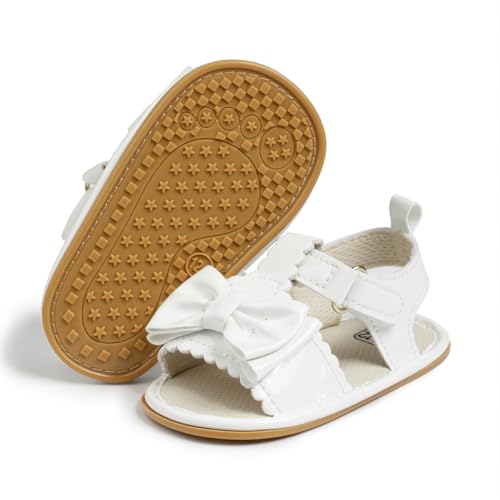 Babelvit Infant Baby Girl Boy Sandals Comfort Premium Summer Outdoor Casual Beach Shoes with Bowknot Anti Slip Rubber Sole Newborn Toddler Prewalker First Walking Shoes - Image 1