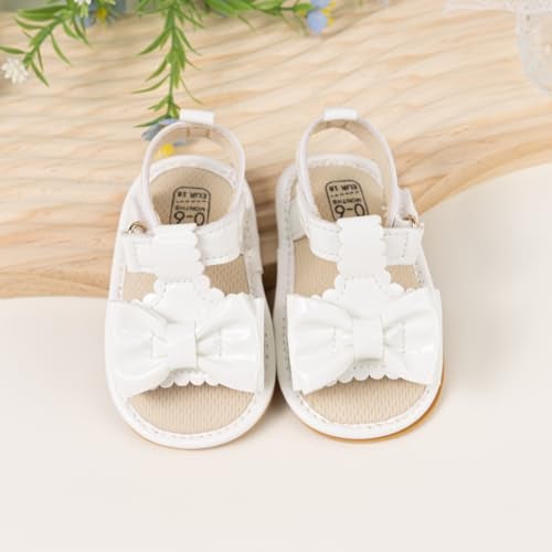 Babelvit Infant Baby Girl Boy Sandals Comfort Premium Summer Outdoor Casual Beach Shoes with Bowknot Anti Slip Rubber Sole Newborn Toddler Prewalker First Walking Shoes - Image 3