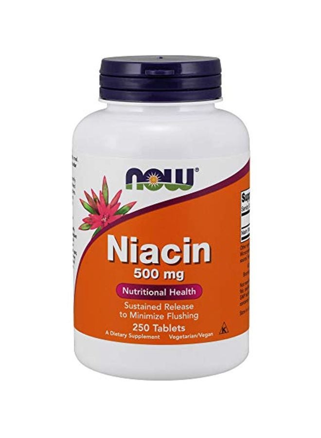 Now Foods Niacin Dietary Supplement - 250 Tablets - Image 1