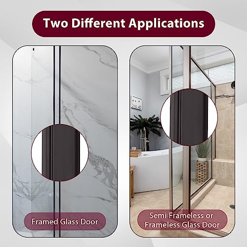 Ximoon Shower Door Magnetic Strip Replacement, 75 Inches Flexible Magnetic Strip Shower Insert Replacement for Framed Semi Framed Swinging Glass Shower Door - Image 4