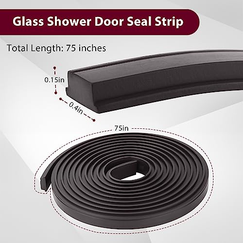 Ximoon Shower Door Magnetic Strip Replacement, 75 Inches Flexible Magnetic Strip Shower Insert Replacement for Framed Semi Framed Swinging Glass Shower Door - Image 2