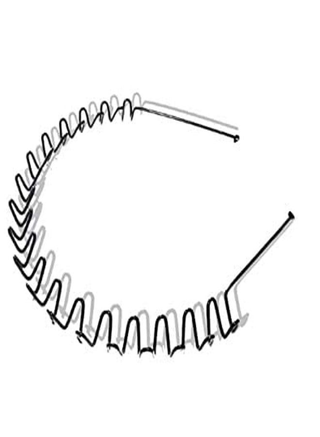 Smart Villa Traders Black Flexible Metal Wavy,Spring Zig Zag Hair Band Hair Hoop Hairband Daily Use For Unisex Men Women (Pack Of 1) - Image 2