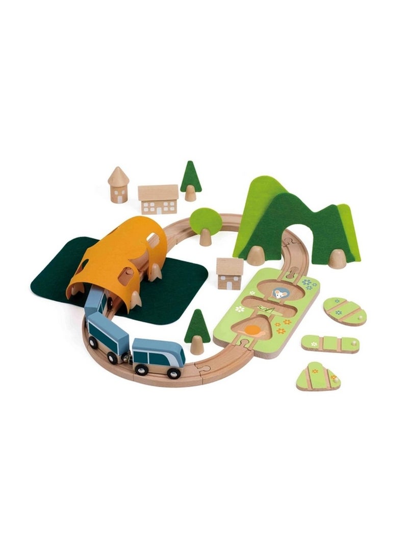 Classic World Wooden Little Train – Wooden Train Playset, Interactive Learning, Safe for Toddlers, Early Development, Fine Motor Skills, Pretend Play - Image 2