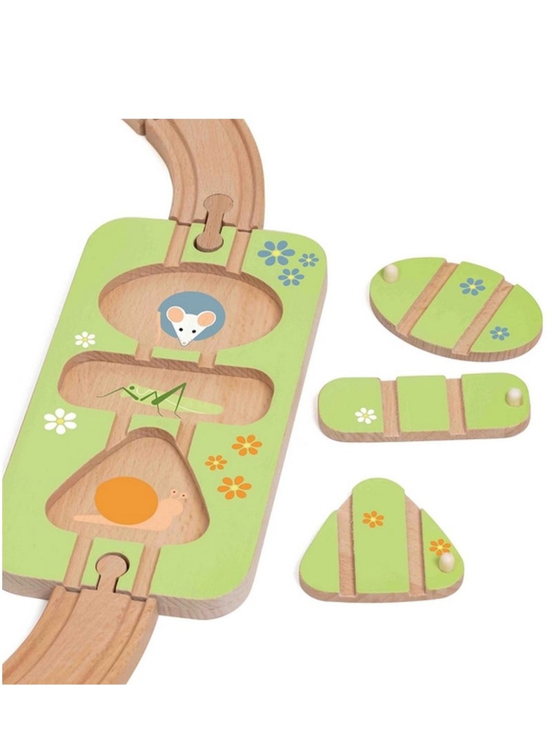 Classic World Wooden Little Train – Wooden Train Playset, Interactive Learning, Safe for Toddlers, Early Development, Fine Motor Skills, Pretend Play - Image 3