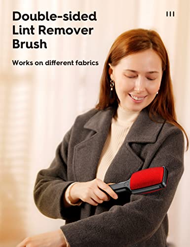 VASSON Lint Brush, Double-Sided Lint Remover Brush, Lint Brushes for Clothes, Reusable Velvet lint Brush, Coat Lint Brush (2 Pack) - Image 3
