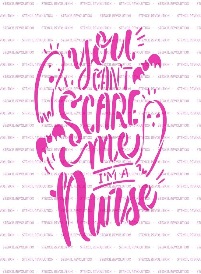 Stencil Revolution Can't Scare Me I'm A Nurse Stencil - Reusable Stencils for Painting - Create DIY Can't Scare Me I'm A Nurse Home Decor - Image 5