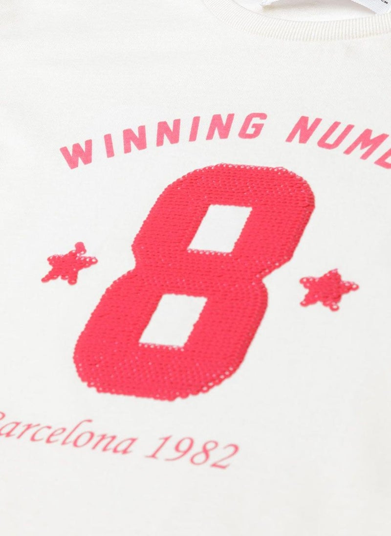 MINOTI Girls Short Sleeve T-Shirt with Rolled Cuffs - Image 4