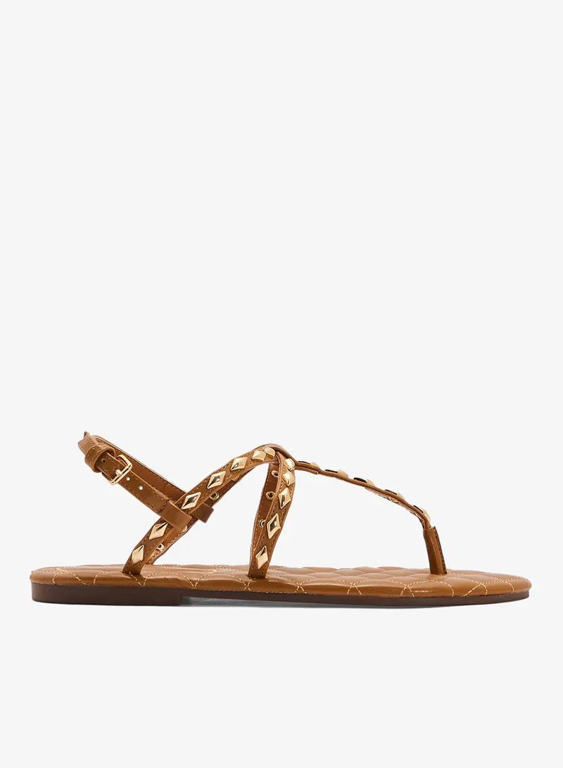 جينجر صندل ثونغ مرصع