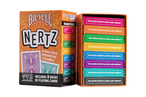 Bicycle Nertz Card Game Solitaire  8 Decks of Jumbo Index Playing Cards FastPaced Multiplayer Family Card Game for Kids and Adults Classic Bicycle Cards Up to 8 Players - Image 5