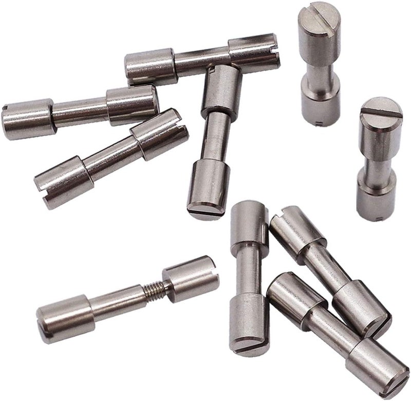 FOIBURELY 10 sets of stainless steel bracket bolt fasteners tactical lock rivets, knife DIY tool handle fastener revision, EDC knife screw(Head Diameter6 mm) - Image 1