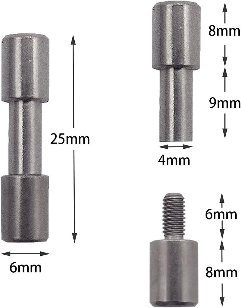 FOIBURELY 10 sets of stainless steel bracket bolt fasteners tactical lock rivets, knife DIY tool handle fastener revision, EDC knife screw(Head Diameter6 mm) - Image 2