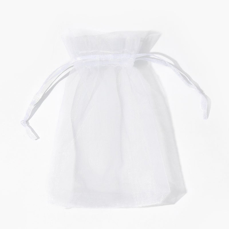 Set of 12 Solid-Color Organza Drawstring Pouches — Packaging Bags for Wedding & Party Favors - Image 2