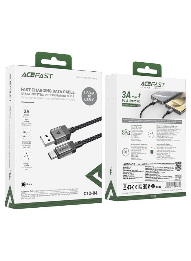 AceFast Charging Data Cable C12-04 USB-A to USB-C - Image 5