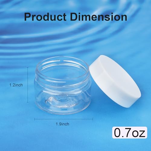 Cosywell Travel Cream Jars for Toiletries TSA Approved 0.7oz 4 Pack Refillable Cosmetic Containers Leak-proof Plastic Travel Size Containers with Lid for Lotion Makeup Cosmetics ( Clear) - Image 2