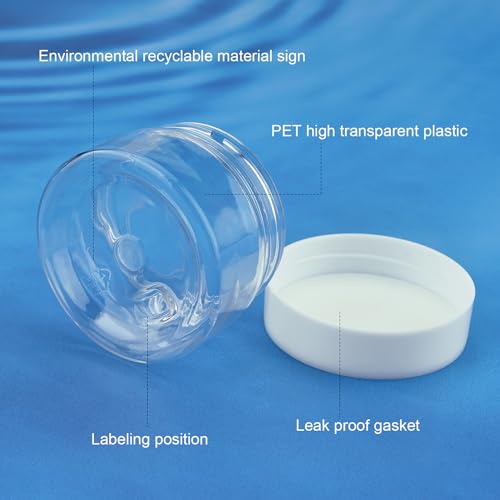 Cosywell Travel Cream Jars for Toiletries TSA Approved 0.7oz 4 Pack Refillable Cosmetic Containers Leak-proof Plastic Travel Size Containers with Lid for Lotion Makeup Cosmetics ( Clear) - Image 3