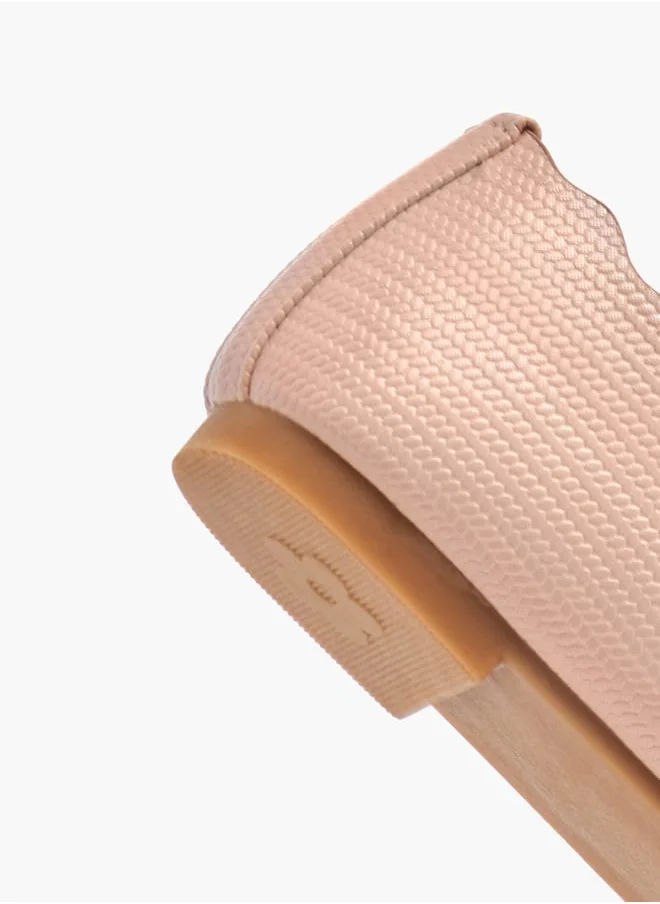 ميسي الصغيرة Girls Bow Embellished Slip-On Ballerina Shoes