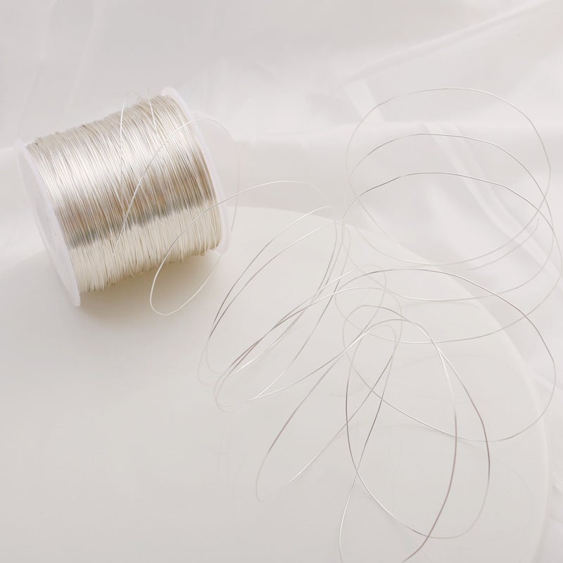 Color-retaining copper wire soft copper wire gold 14K special shaping handmade jewelry winding a roll of 100 m diy jewelry Silver/1.0 (37 m) half a jin per roll