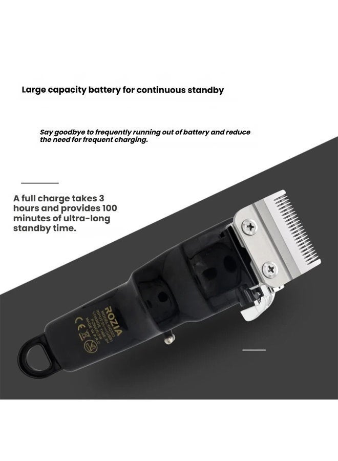 ROZIA Professional Barber Electric Hair Clipper, Electric Trimmer for Pompadour, Carving, Adult Automatic Hair Shaving Tool - Image 3