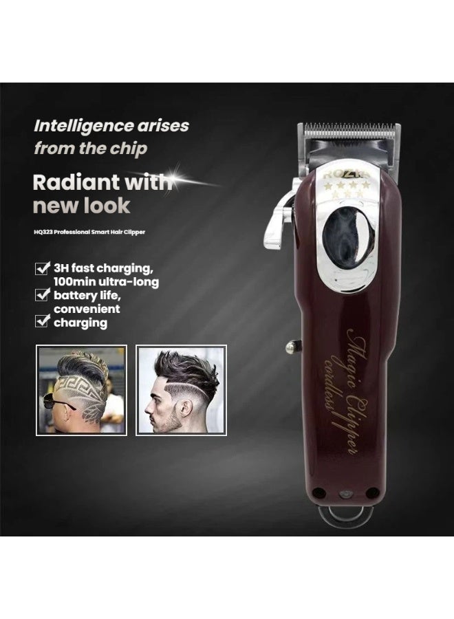 ROZIA Professional Barber Electric Hair Clipper, Electric Trimmer for Pompadour, Carving, Adult Automatic Hair Shaving Tool - Image 2