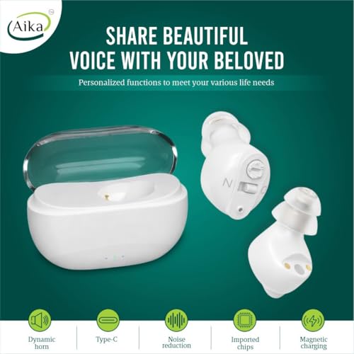 AIKA AG-7901 Wireless Rechargeable Hearing Aid – Digital Sound Amplifier for Adults & Seniors with up to 65% Hearing Loss (White, Single Ear) - Image 4
