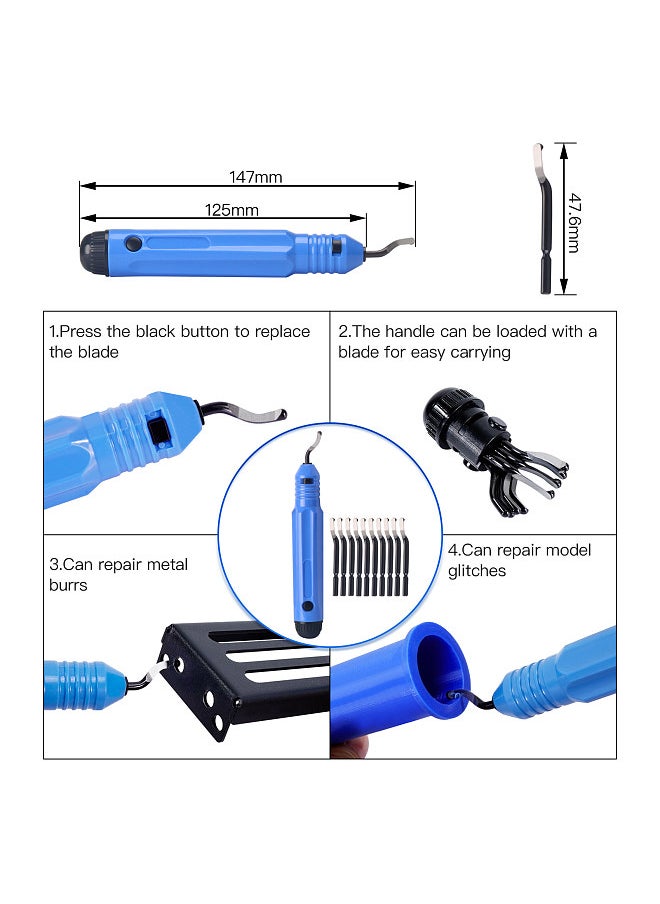 KINGROON - Deburring Tool Kit Engraving Knife Carving Tool DIY 3D Printer Part 3D Model File Cutter Scraper Material Removal Tool with Chiseling Blade/ Stencil Edge Blade/Fine Point Blade and More - Image 1