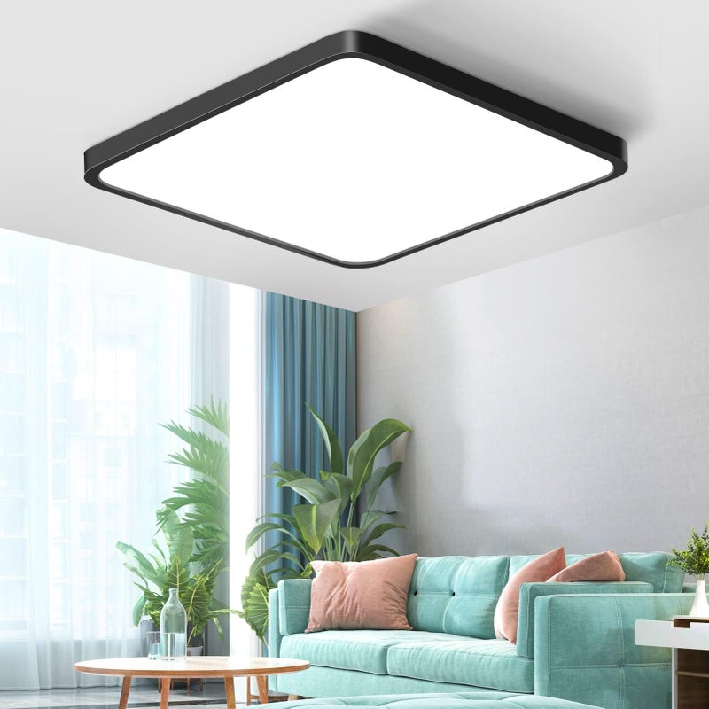 LightingWill 12 Inch LED Flush Mount Thin Ceiling Light, Warm White, Daylight White - Image 1