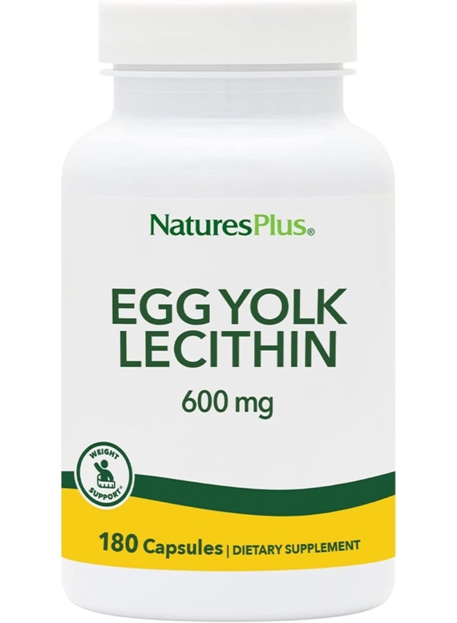 Nature's Plus NaturesPlus, Egg Yolk Lecithin, 300 mg, 180 Capsules - Image 1