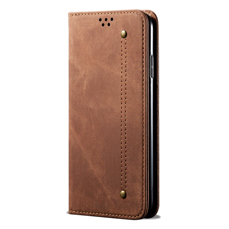 HuHa Case Cover For Nothing Phone 2A Denim Texture Casual Style Flip Leather Case(Brown) - Image 3