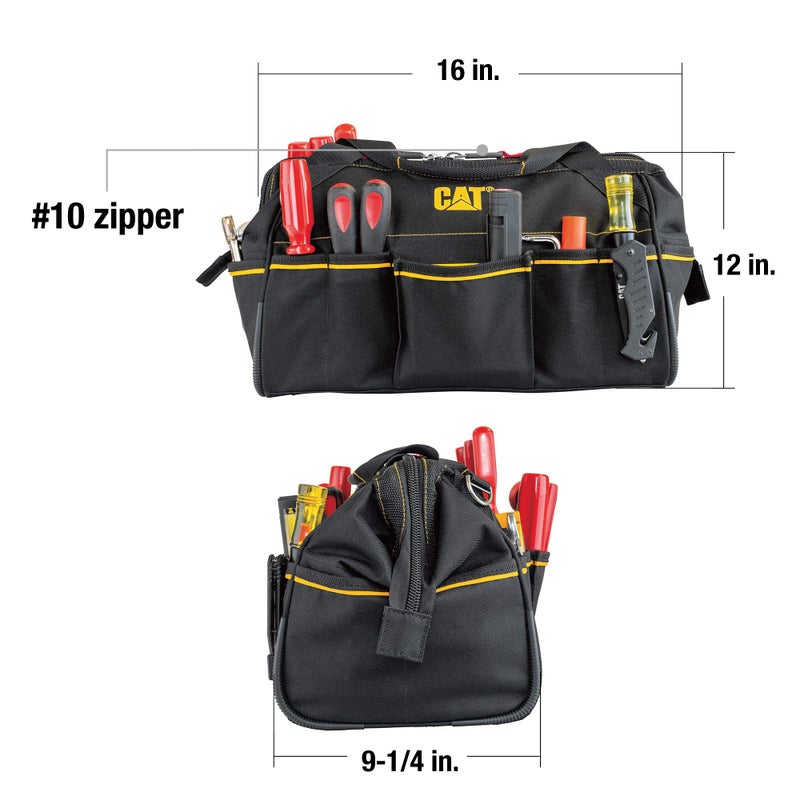 Caterpillar - 16" Tech Mouth Tool Bag, Workspace Organization, Bags & Pack, (980206N) - Image 4