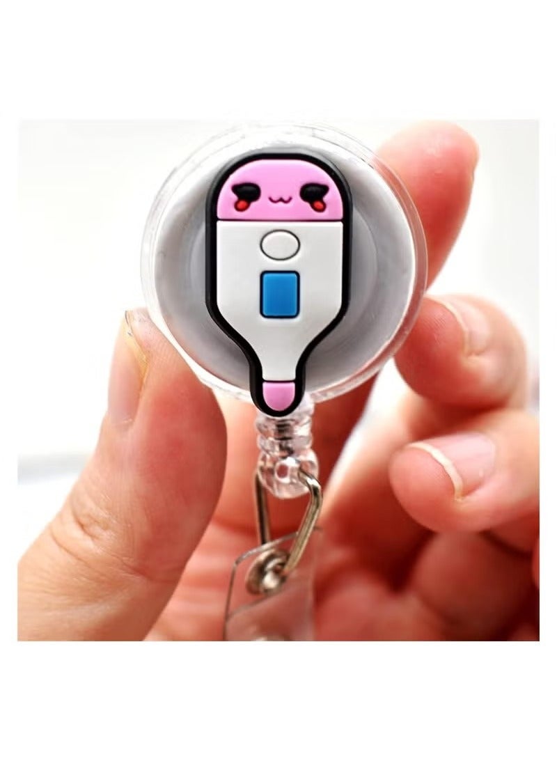 Badge Reel Holder 5 Packs Retractable Badge Holder Nurse Badge Reel Holder Id Badge Reels Clips Nursing Badge Reel for Nurses Doctor Hospital Office Worker Gifts - Image 5