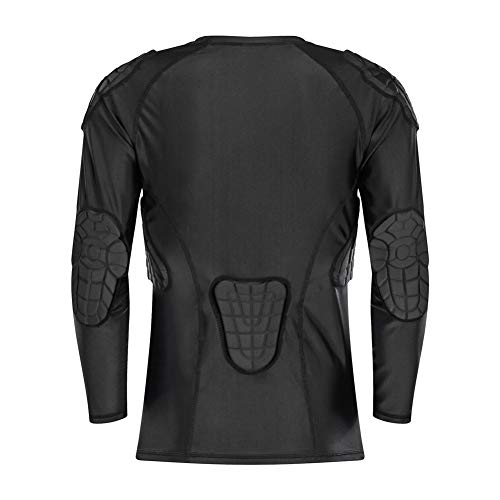 TUOYR Youth Boys Padded Shirt Padded Compression Sports Protective T-Shirt Rib Chest Protector Extreme Exercise - Image 2