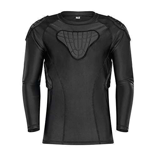 TUOYR Youth Boys Padded Shirt Padded Compression Sports Protective T-Shirt Rib Chest Protector Extreme Exercise - Image 4