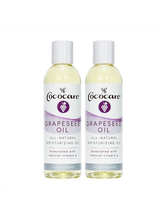 Cococare Natural Oil, Grapeseed, 4 Oz - Image 1