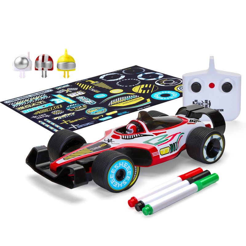 Sharper Image Real Speed Formula Flex Customizable Racer RC Car (Red/White) - Image 3