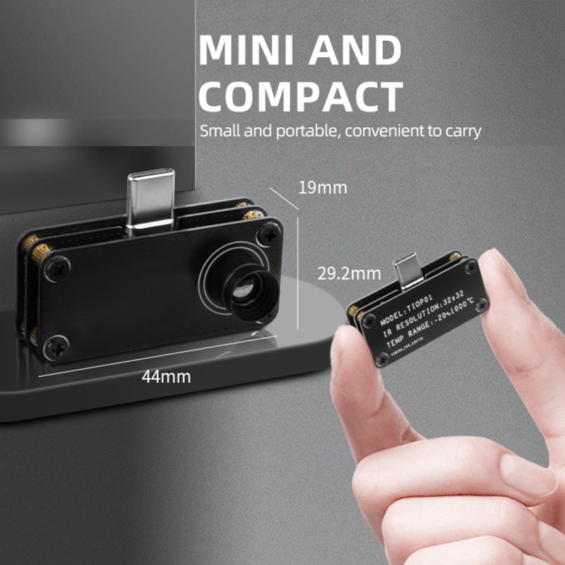 Thermal Imager: 32*32 Resolution Screen, -20℃ To +1000℃ Range - Portable 10g Integrated Design, Image Storage, Multiple Color Modes Thermal Camera For Industrial Electronic Testing, Android 8.0-12 Dev - Image 3
