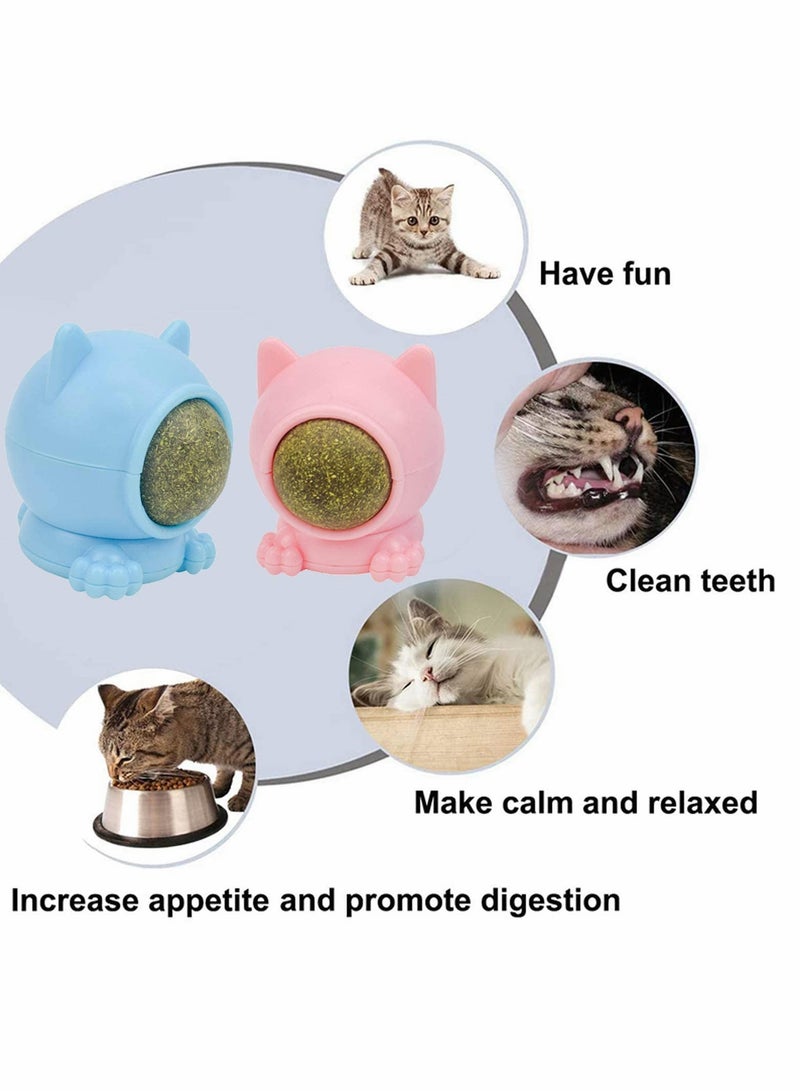 Excefore Cat Catnip Balls Toy, Rotatable Catnip Edible Octopus Shape Natural Licking Treats Toys - Image 2