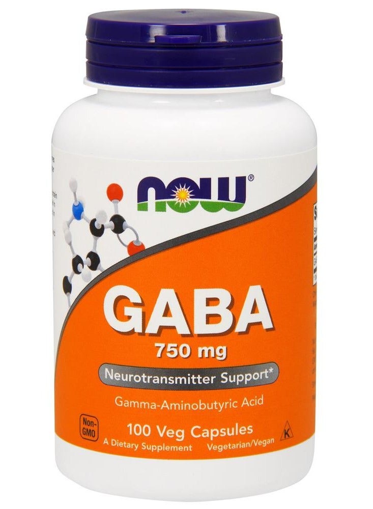 now Gaba 750mg 100 Veg Capsules