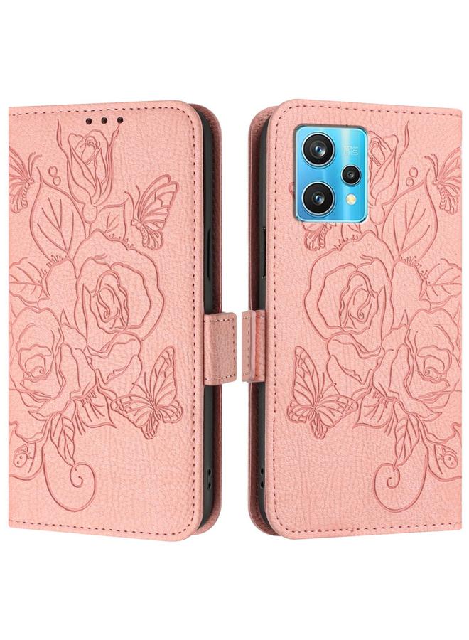 S-TOP Case For Realme 9 Pro+ 5G / 9 4G Global Embossed Rose RFID Anti-theft Leather Phone Case - Image 2