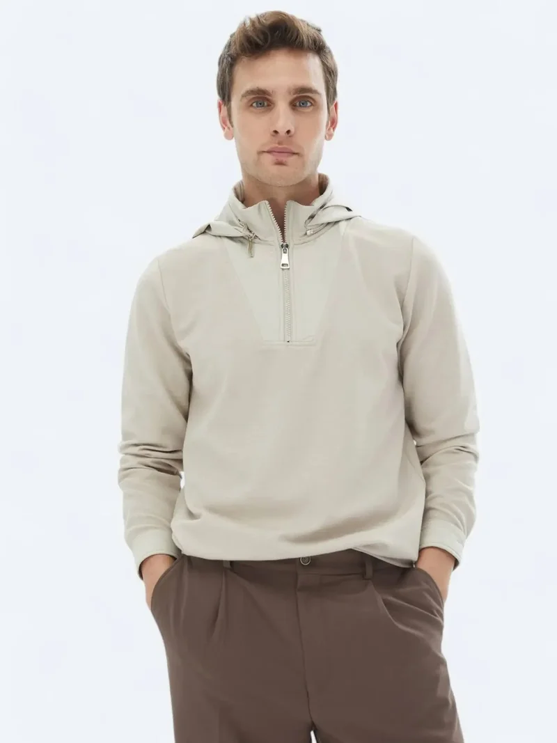 Kip Beige Hooded Sweatshirt