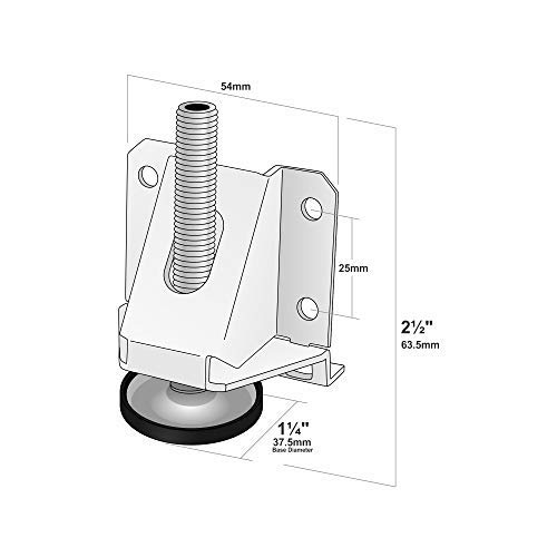 Rok Hardware 4 Pack Heavy Duty 8000 lbs Capacity Adjustable Furniture Leg Levelers - Image 3