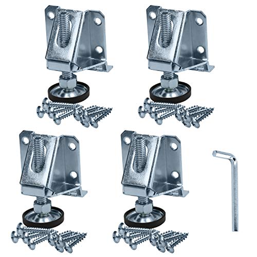 Rok Hardware 4 Pack Heavy Duty 8000 lbs Capacity Adjustable Furniture Leg Levelers - Image 1