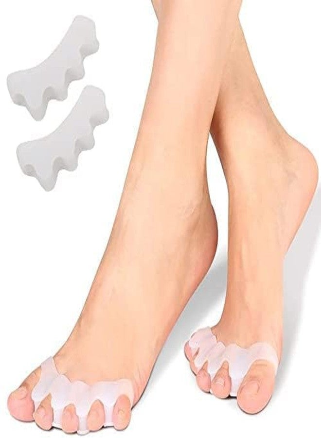 Dingger Toe Separator for Feet Toe Spacers Correct Toes Yoga Silicone Hammer Toe Corrector for Women & Men Correct Toe Straighteners for Overlapping Toes (All Finger Toe Separator) - Image 1