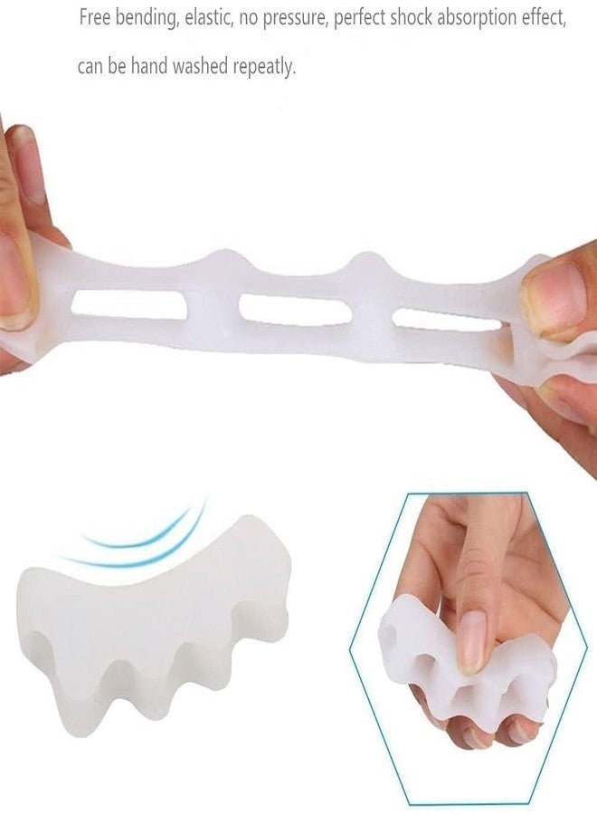 Dingger Toe Separator for Feet Toe Spacers Correct Toes Yoga Silicone Hammer Toe Corrector for Women & Men Correct Toe Straighteners for Overlapping Toes (All Finger Toe Separator) - Image 2